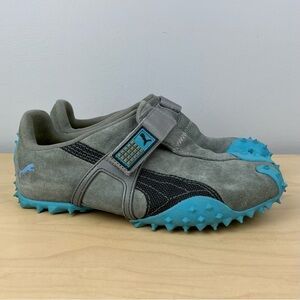 Puma Women’s Size 8.0 Mastro RPT2 Gray & Blue Suede Low Top Strap Athletic Shoes
